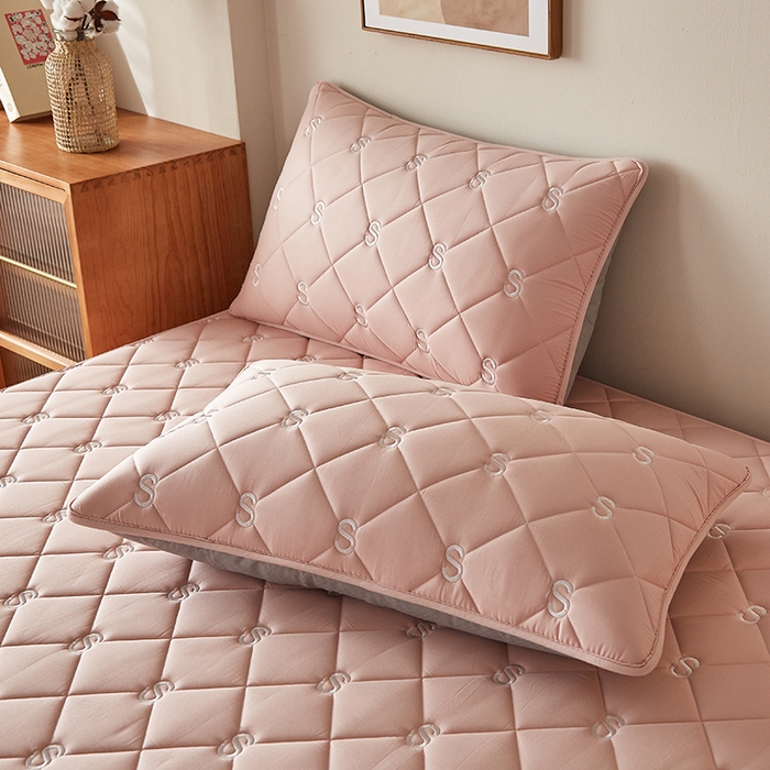 91家纺网 家纺一手货源 找家纺 红淳家纺 2025新款全棉纯棉新疆棉花S款床笠单品床笠床笠单件 棉花S款-嫩粉