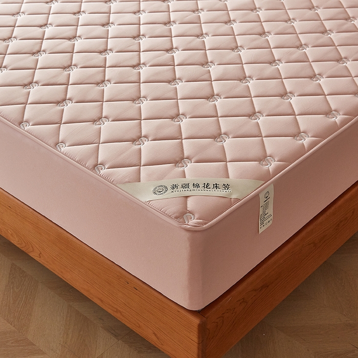 91家纺网 家纺一手货源 找家纺 红淳家纺 2025新款全棉纯棉新疆棉花S款床笠单品床笠床笠单件 棉花S款-嫩粉