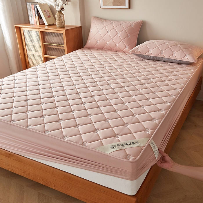 91家纺网 家纺一手货源 找家纺 红淳家纺 2025新款全棉纯棉新疆棉花S款床笠单品床笠床笠单件 棉花S款-嫩粉