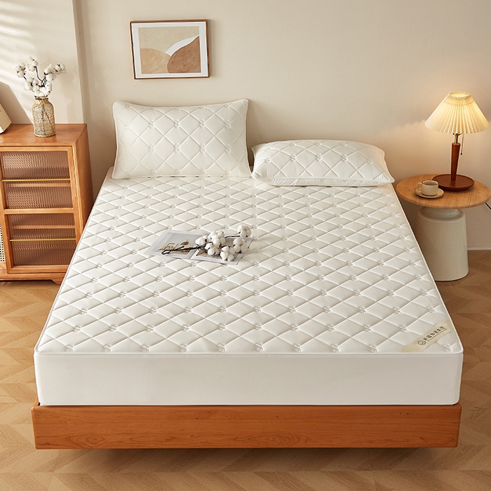 91家纺网 家纺一手货源 找家纺 红淳家纺 2025新款全棉纯棉新疆棉花S款床笠单品床笠床笠单件 棉花S款-奶白