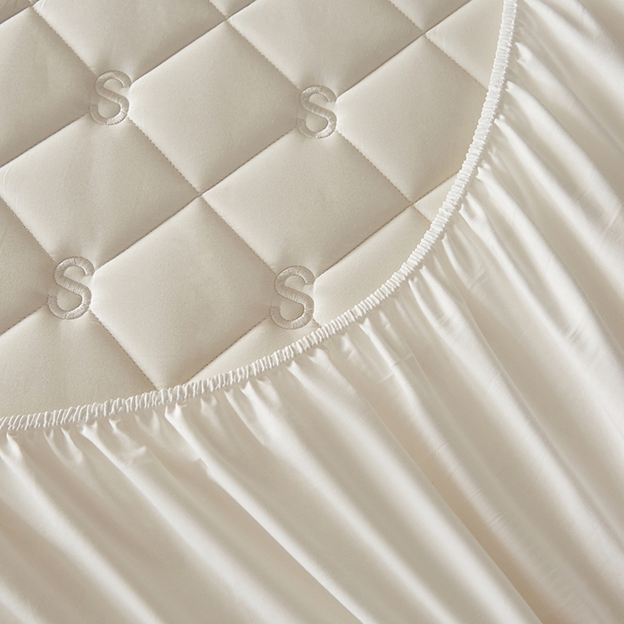 91家纺网 家纺一手货源 找家纺 红淳家纺 2025新款全棉纯棉新疆棉花S款床笠单品床笠床笠单件 棉花S款-奶白