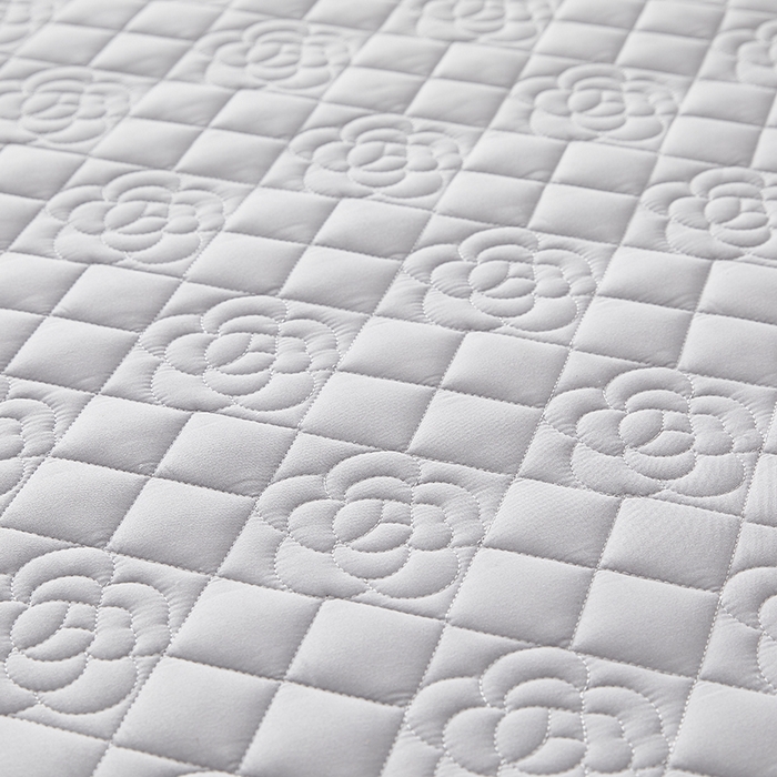 91家纺网 家纺一手货源 找家纺 红淳家纺 2025新款山茶花款防水夹棉床笠单品床笠床笠单件 山茶花-浅灰