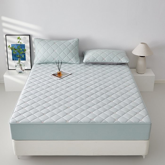 91家纺网 家纺一手货源 找家纺 （总）红淳家纺 2025新款全棉刺绣蝴蝶款防水床笠单品床笠床笠单件