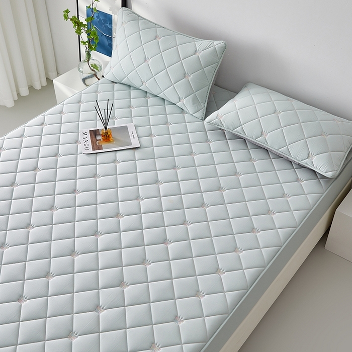 91家纺网 家纺一手货源 找家纺 （总）红淳家纺 2025新款全棉刺绣蝴蝶款防水床笠单品床笠床笠单件