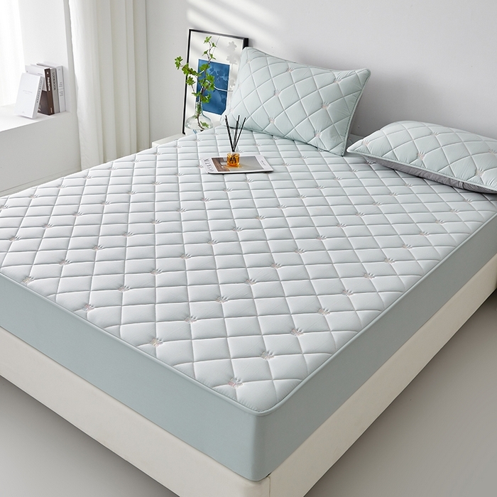 91家纺网 家纺一手货源 找家纺 （总）红淳家纺 2025新款全棉刺绣蝴蝶款防水床笠单品床笠床笠单件