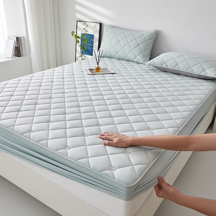 （总）红淳家纺 2025新款全棉刺绣蝴蝶款防水床笠单品床笠床笠单件