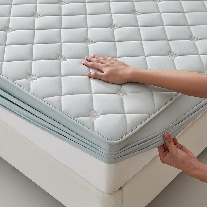 91家纺网 家纺一手货源 找家纺 （总）红淳家纺 2025新款全棉刺绣蝴蝶款防水床笠单品床笠床笠单件