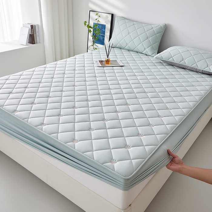 91家纺网 家纺一手货源 找家纺 （总）红淳家纺 2025新款全棉刺绣蝴蝶款防水床笠单品床笠床笠单件