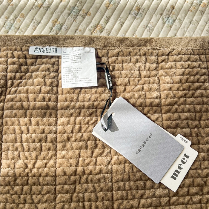 91家纺网 家纺一手货源 找家纺 床盖工厂店 2025新款全棉纯棉纱布加宝宝绒填充棉花床盖三件套 秀雅