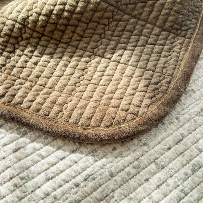 91家纺网 家纺一手货源 找家纺 床盖工厂店 2025新款全棉纯棉纱布加宝宝绒填充棉花床盖三件套 森系犬-灰