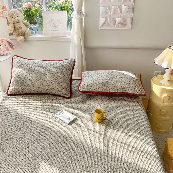 91家纺网 家纺一手货源 找家纺 床盖工厂店 2025新款全棉纯棉纱布加宝宝绒填充棉花床盖三件套 悠野-咖