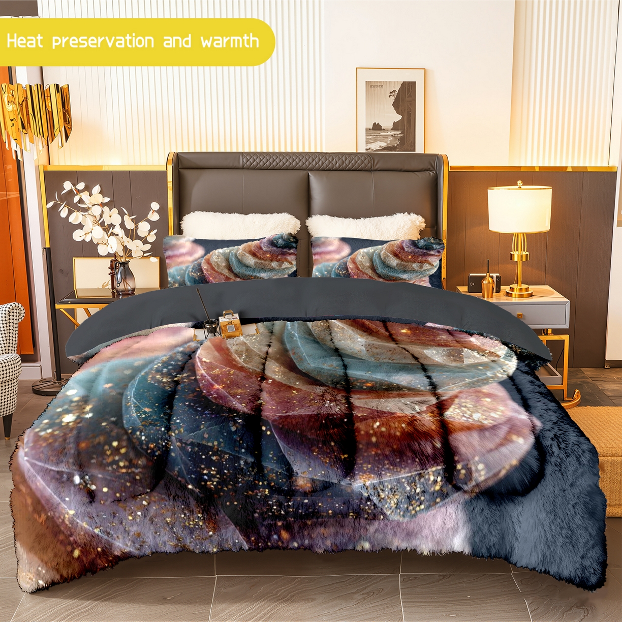 91家纺网 家纺一手货源 找家纺 （总）合纵跨境工厂 一件定制pod模式jit跨境180G牛奶绒被子三件套一件代发temu希音集采shein亚马逊24h发