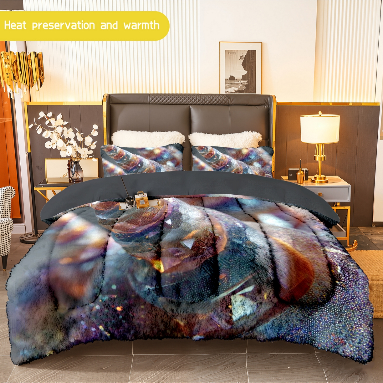 91家纺网 家纺一手货源 找家纺 （总）合纵跨境工厂 一件定制pod模式jit跨境180G牛奶绒被子三件套一件代发temu希音集采shein亚马逊24h发