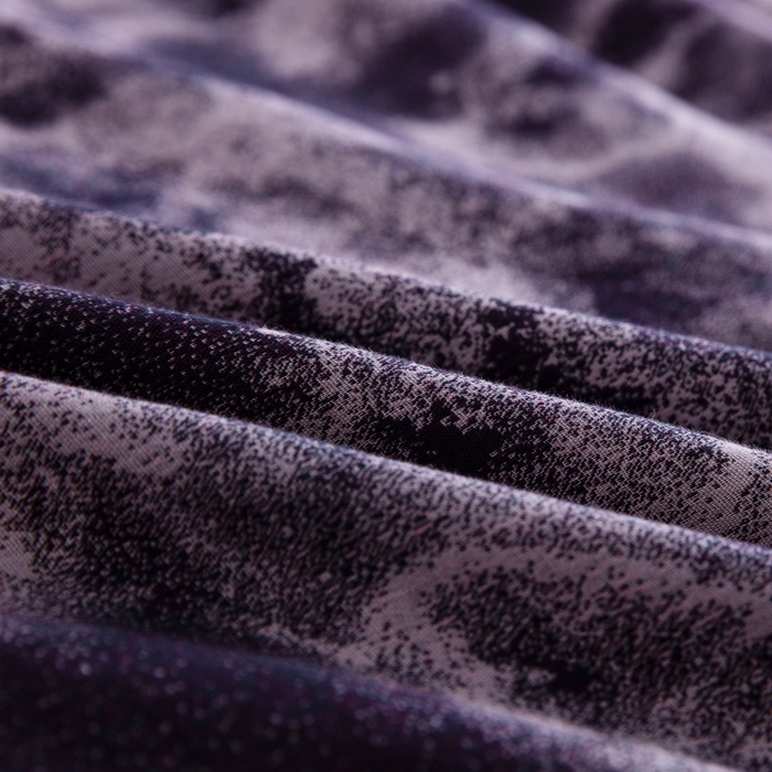 91家纺网 家纺一手货源 找家纺 双层纱家居 2025新款纯棉双层纱纽扣款四件套 花絮蓝