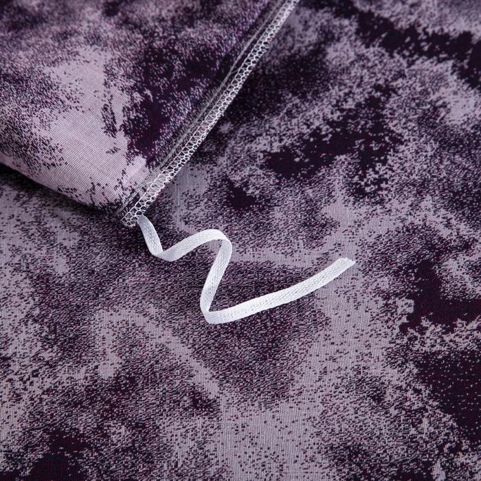 91家纺网 家纺一手货源 找家纺 双层纱家居 2025新款纯棉双层纱纽扣款四件套 花絮蓝