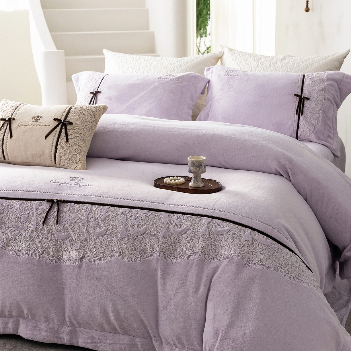 91家纺网 家纺一手货源 找家纺 （总）涞澳家纺 2025新款牛奶绒四件套-维拉诗镜