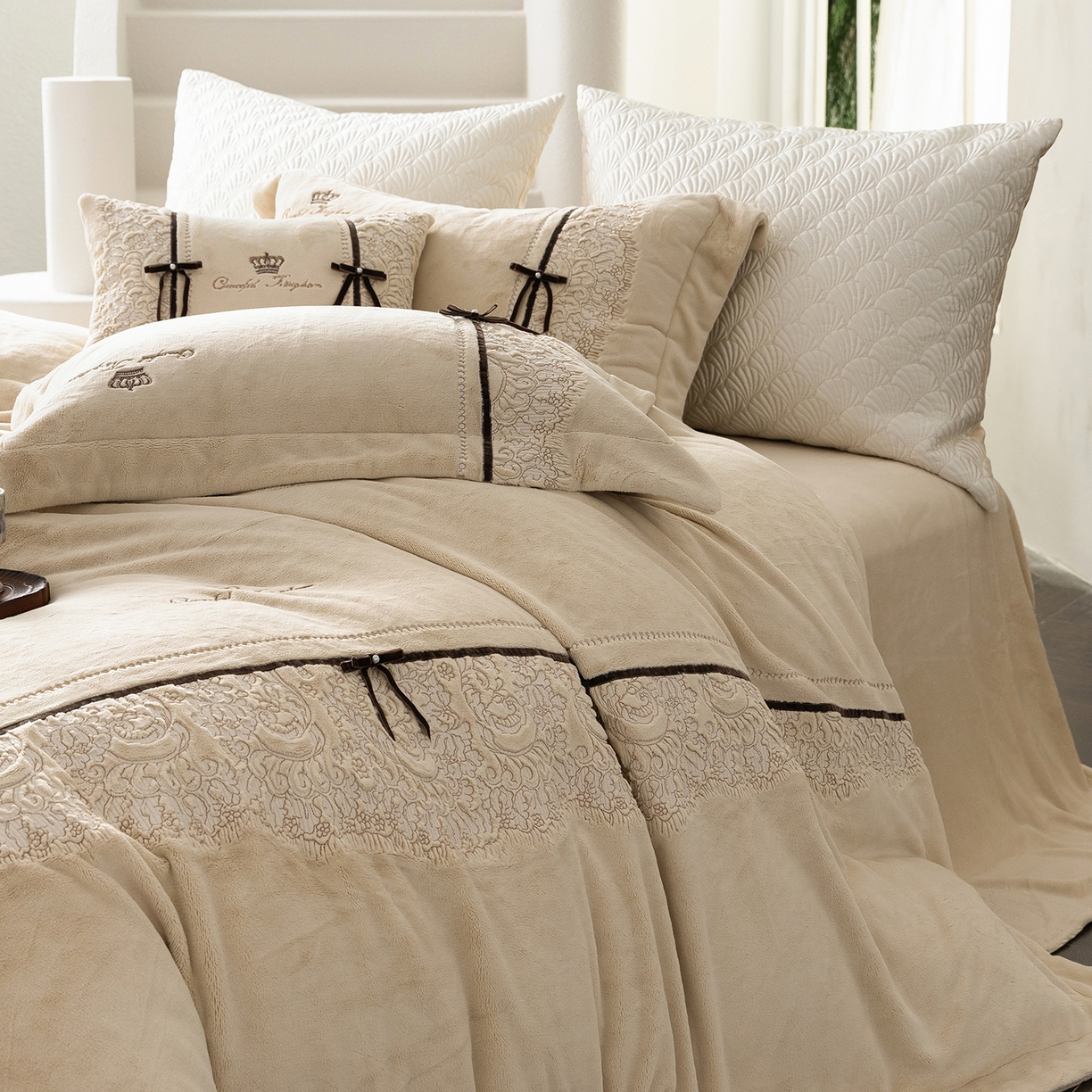 91家纺网 家纺一手货源 找家纺 涞澳家纺 2025新款牛奶绒四件套-维拉诗镜 维拉诗镜-舒芙蕾