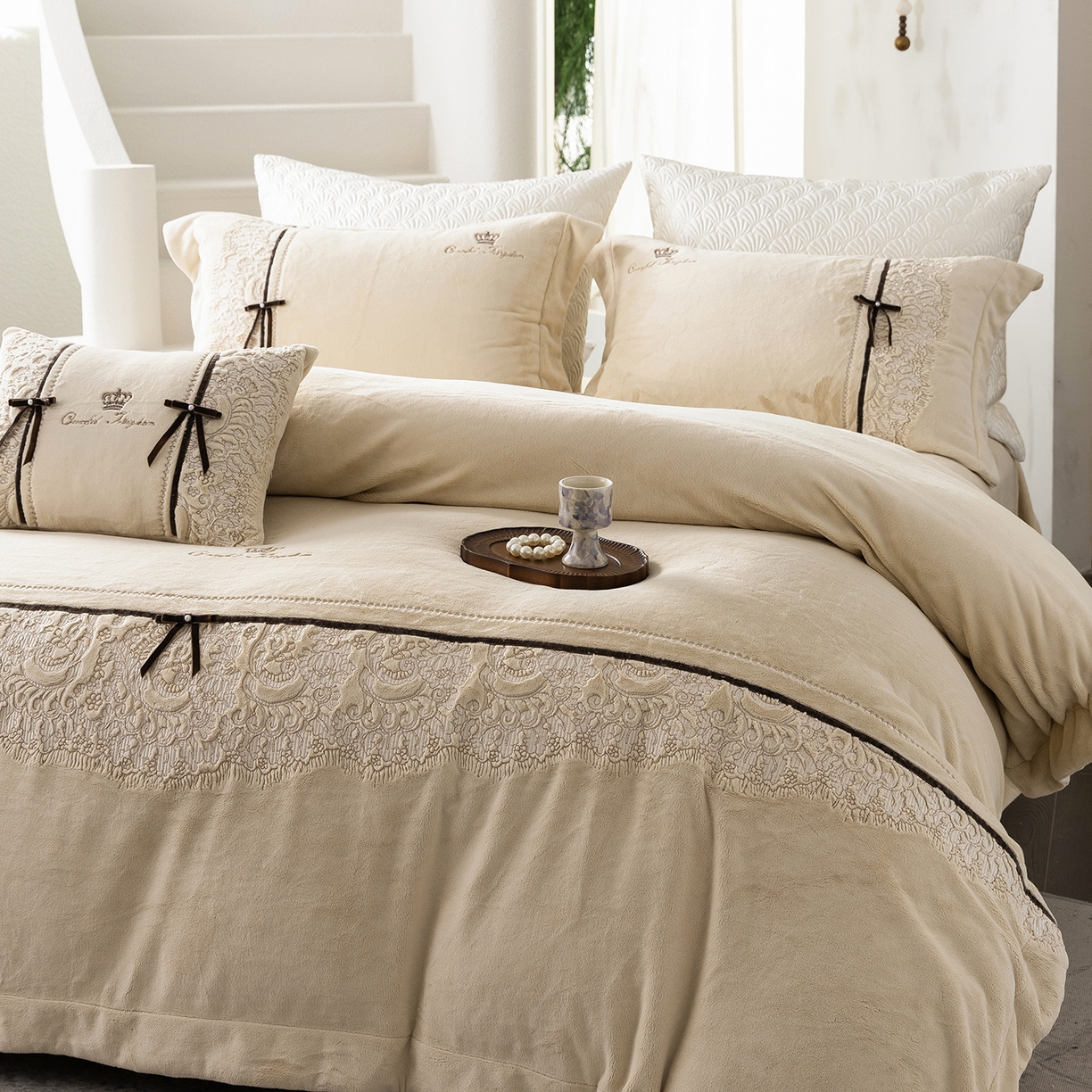 91家纺网 家纺一手货源 找家纺 涞澳家纺 2025新款牛奶绒四件套-维拉诗镜 维拉诗镜-舒芙蕾