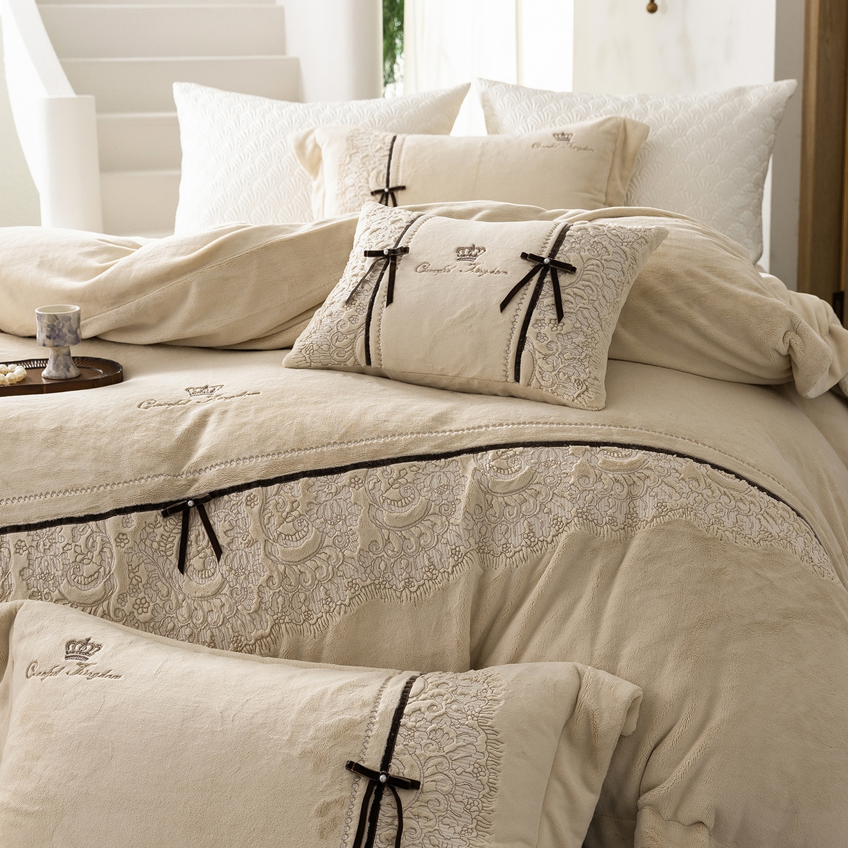 91家纺网 家纺一手货源 找家纺 涞澳家纺 2025新款牛奶绒四件套-维拉诗镜 维拉诗镜-舒芙蕾