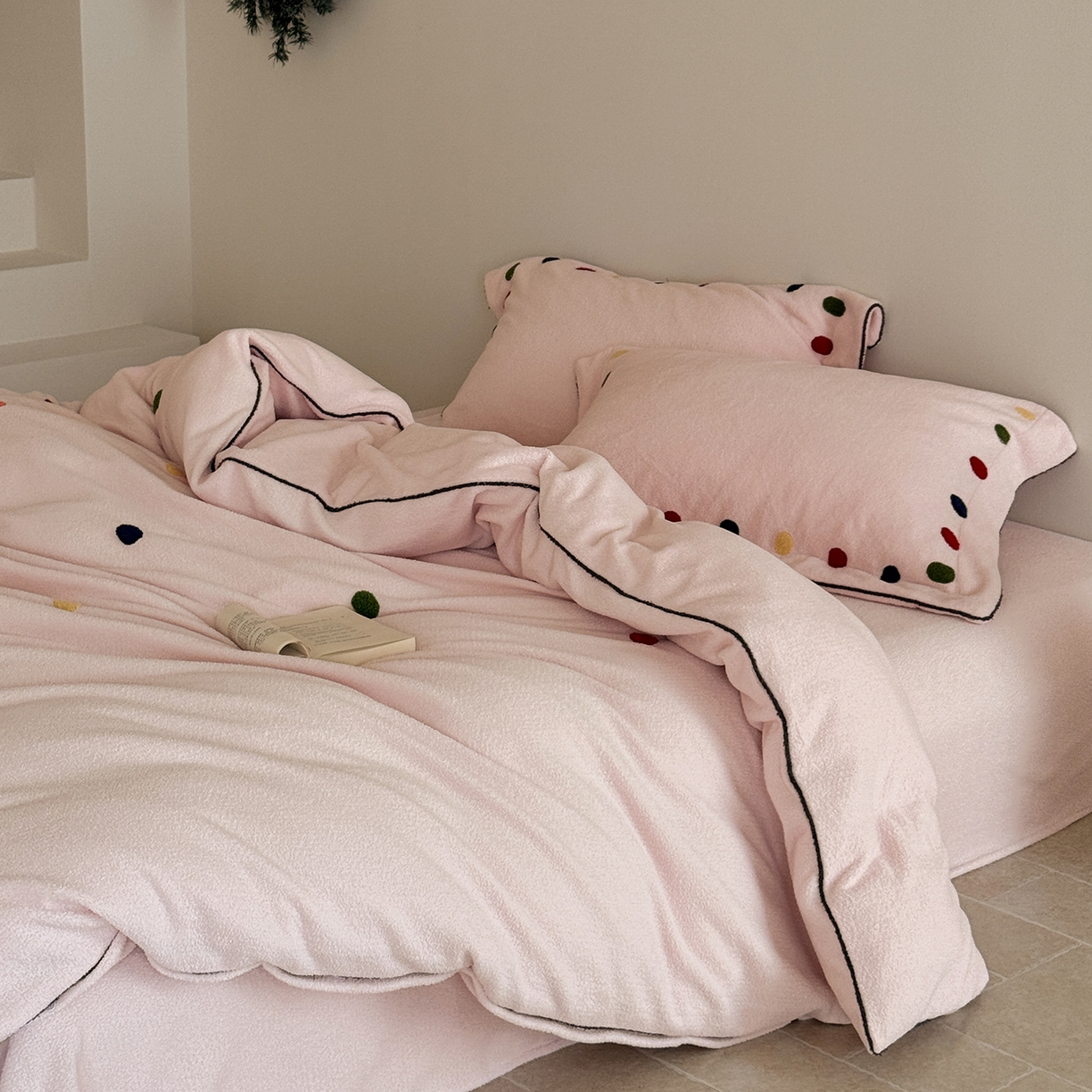 91家纺网 家纺一手货源 找家纺 （总）涞澳家纺 2025新款半边绒四件套-月澜绘梦