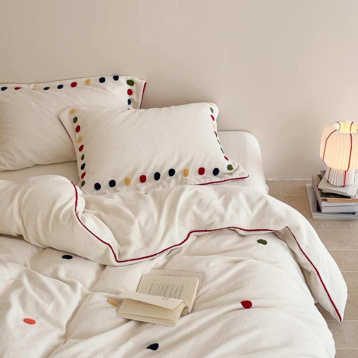 91家纺网 家纺一手货源 找家纺 涞澳家纺 2025新款半边绒四件套-月澜绘梦 月澜绘梦-白