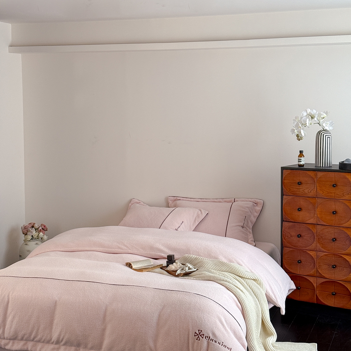 91家纺网 家纺一手货源 找家纺 涞澳家纺 2025新款半边绒四件套-柔光梦境 柔光梦境-粉