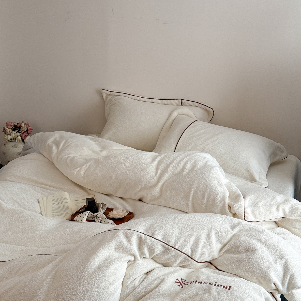 91家纺网 家纺一手货源 找家纺 （总）涞澳家纺 2025新款半边绒四件套-柔光梦境