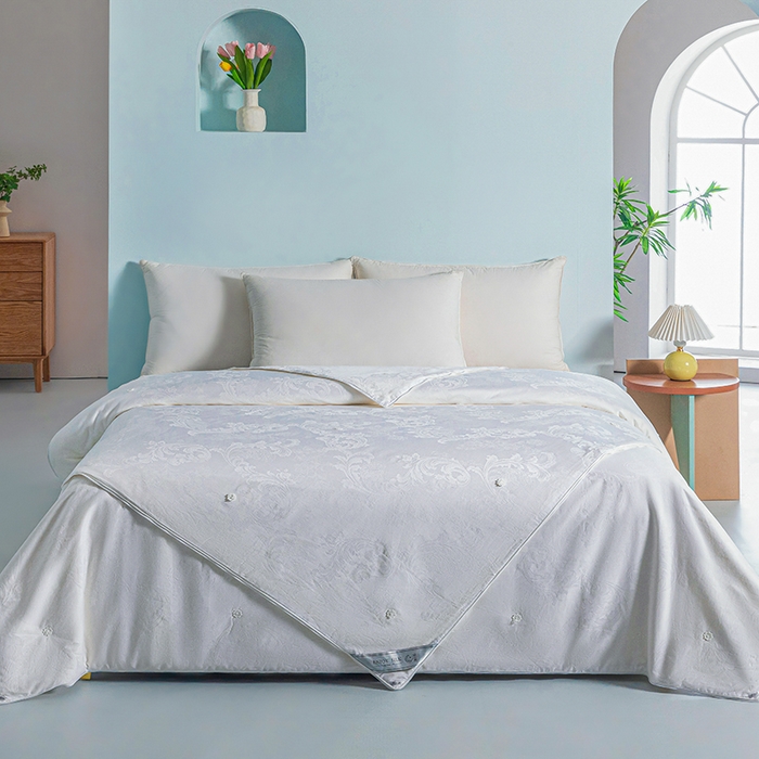 91家纺网 家纺一手货源 找家纺 （总）茧月家纺 2025新款拉链款二合一蚕丝子母被被子被芯