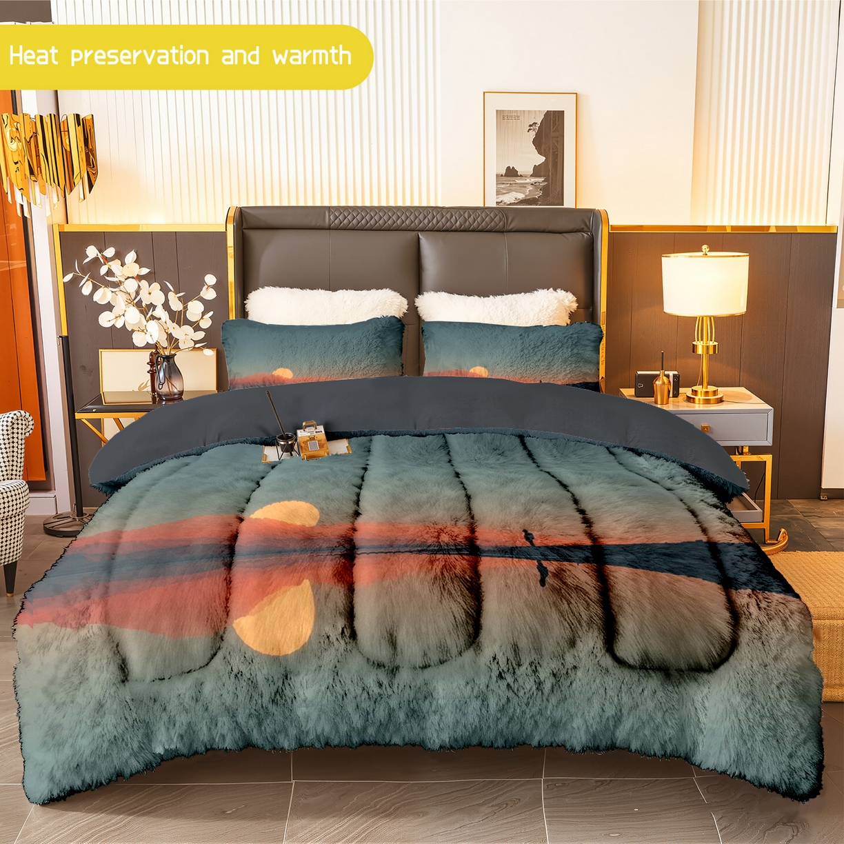 91家纺网 家纺一手货源 找家纺 （总）合纵跨境工厂 一件定制pod模式jit跨境180G牛奶绒被子三件套一件代发temu希音集采shein亚马逊24h发