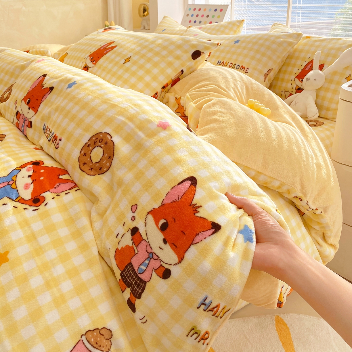 91家纺网 家纺一手货源 找家纺 （总）金鑫汇家纺 2025新款加厚高克重A类牛奶绒四件套