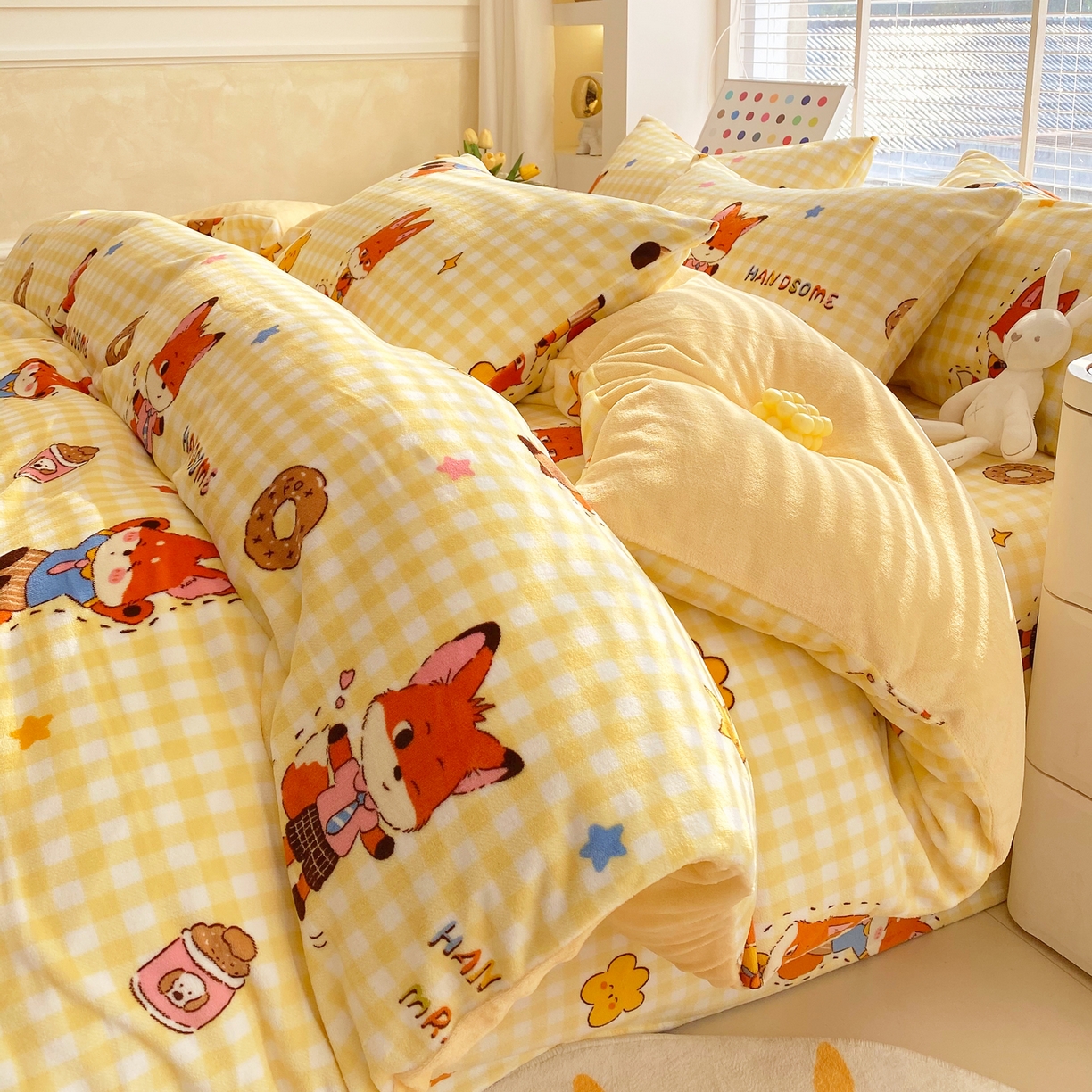 91家纺网 家纺一手货源 找家纺 （总）金鑫汇家纺 2025新款加厚高克重A类牛奶绒四件套