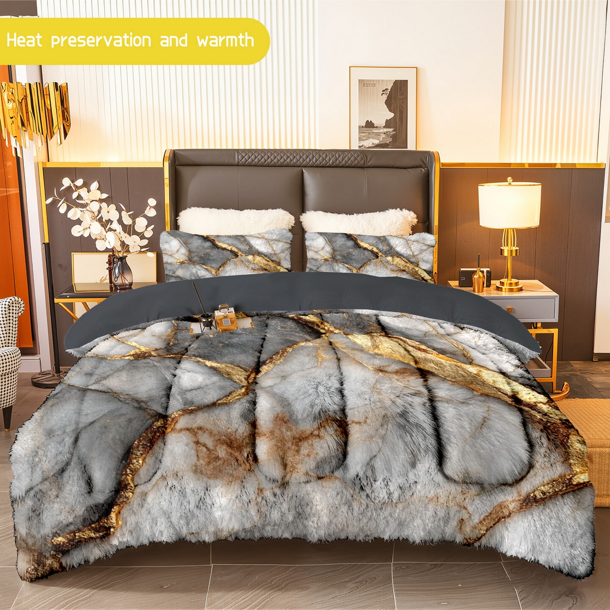 合纵跨境工厂 一件定制pod模式jit跨境180G牛奶绒被子三件套一件代发temu希音集采shein亚马逊24h发 015923318