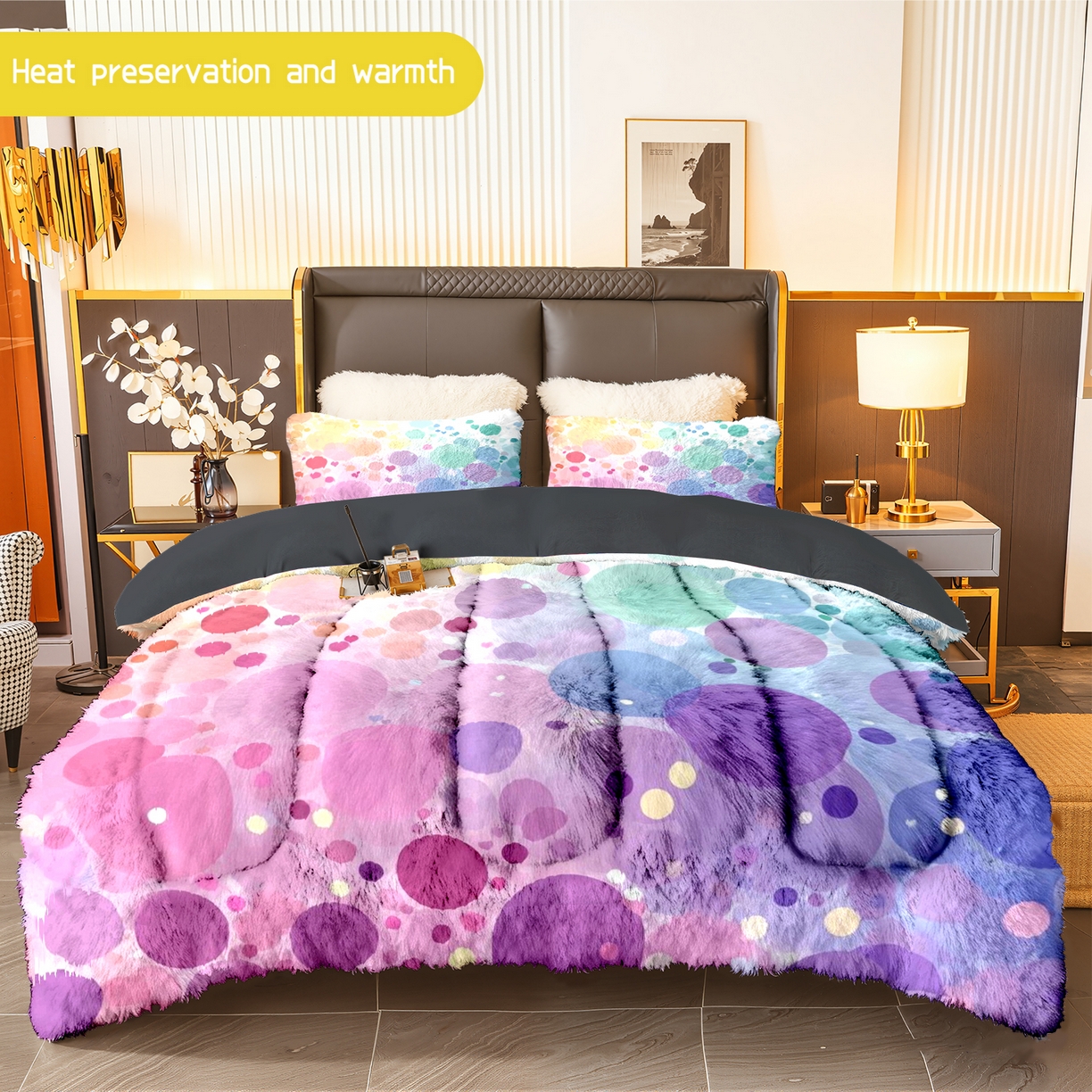 合纵跨境工厂 一件定制pod模式jit跨境180G牛奶绒被子三件套一件代发temu希音集采shein亚马逊24h发 015923321