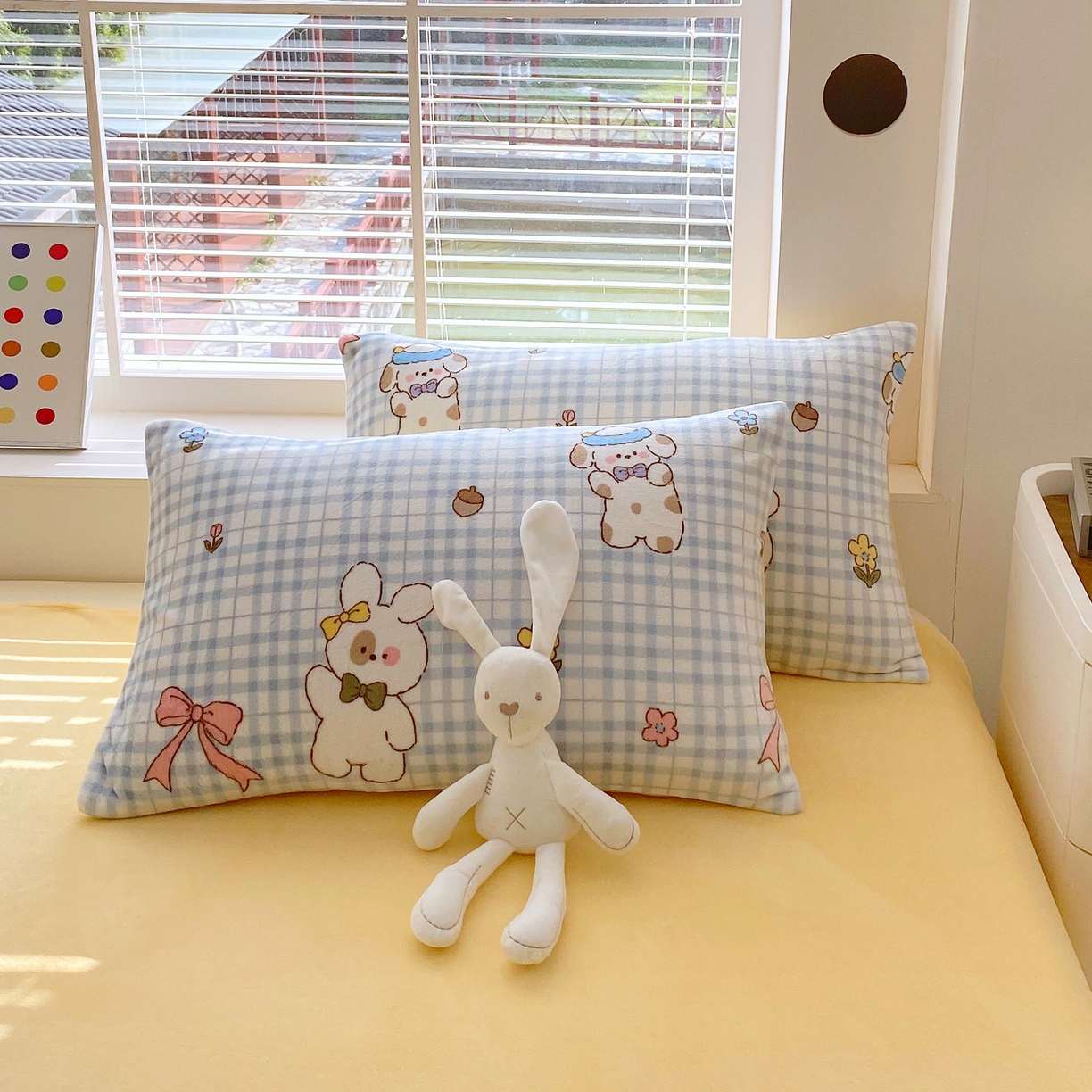 91家纺网 家纺一手货源 找家纺 金鑫汇家纺 2025年加厚高克重A类牛奶绒单枕套 云绒小狗