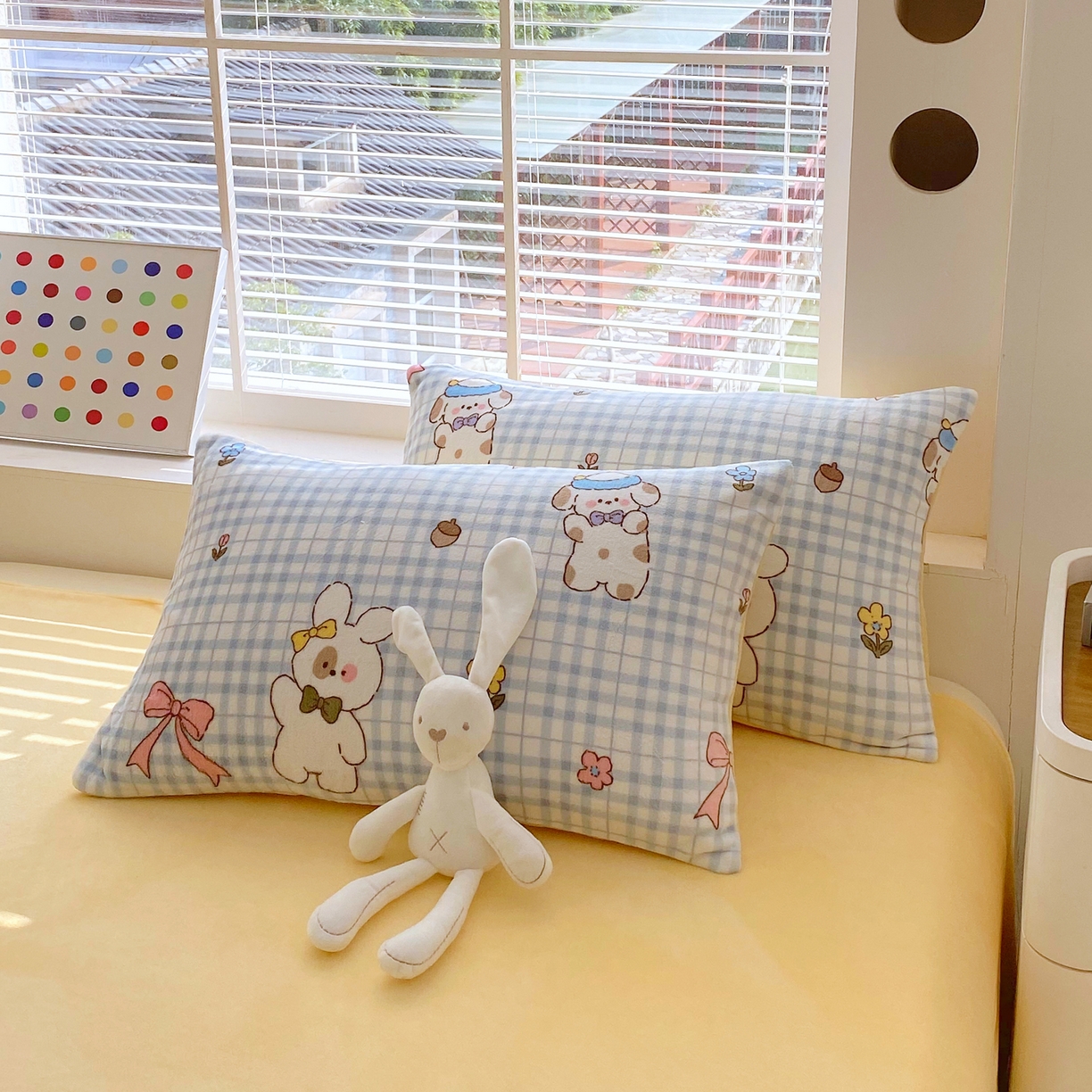 91家纺网 家纺一手货源 找家纺 金鑫汇家纺 2025年加厚高克重A类牛奶绒单枕套 云绒小狗