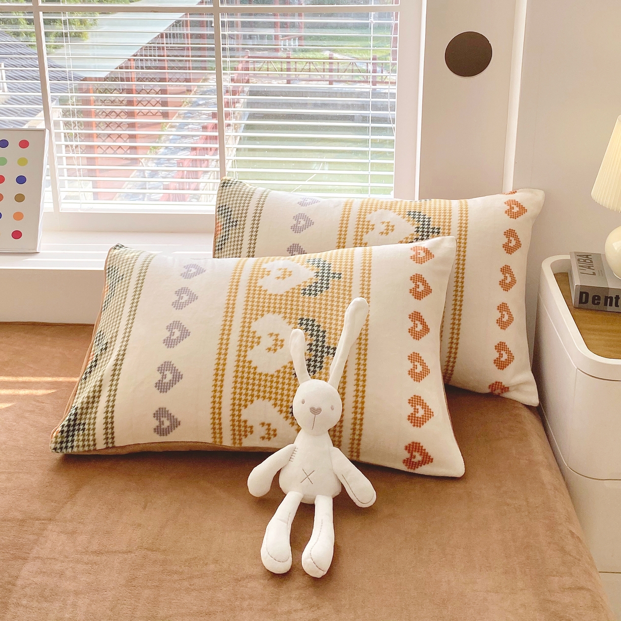 91家纺网 家纺一手货源 找家纺 金鑫汇家纺 2025年加厚高克重A类牛奶绒单枕套 同心千鸟格