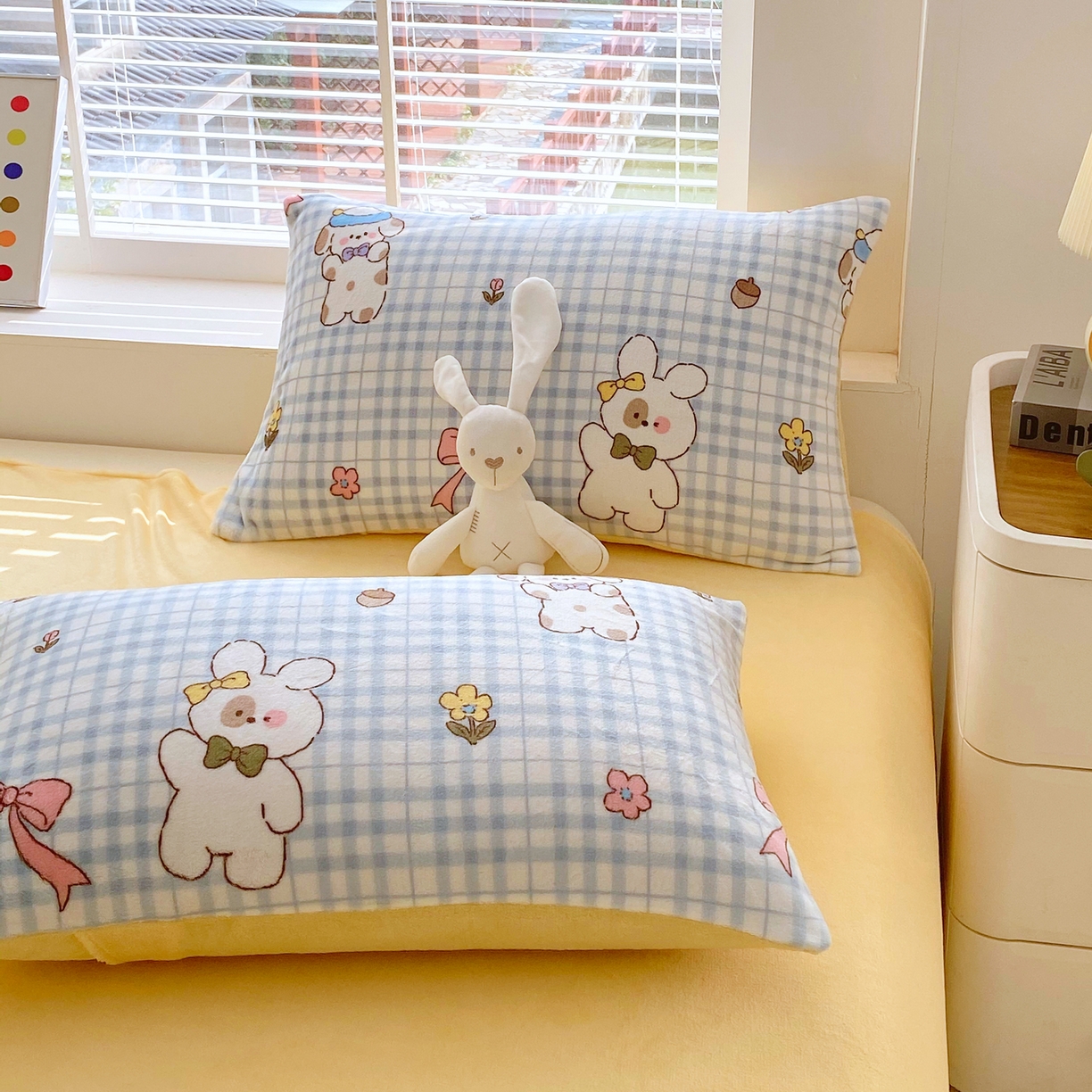 91家纺网 家纺一手货源 找家纺 金鑫汇家纺 2025年加厚高克重A类牛奶绒单枕套 云绒小狗