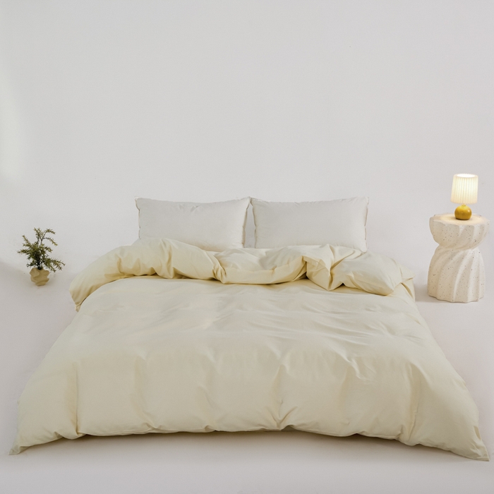 91家纺网 家纺一手货源 找家纺 红淳家纺 2025新款50支长绒棉贡缎磨毛单床单系列 高贵白