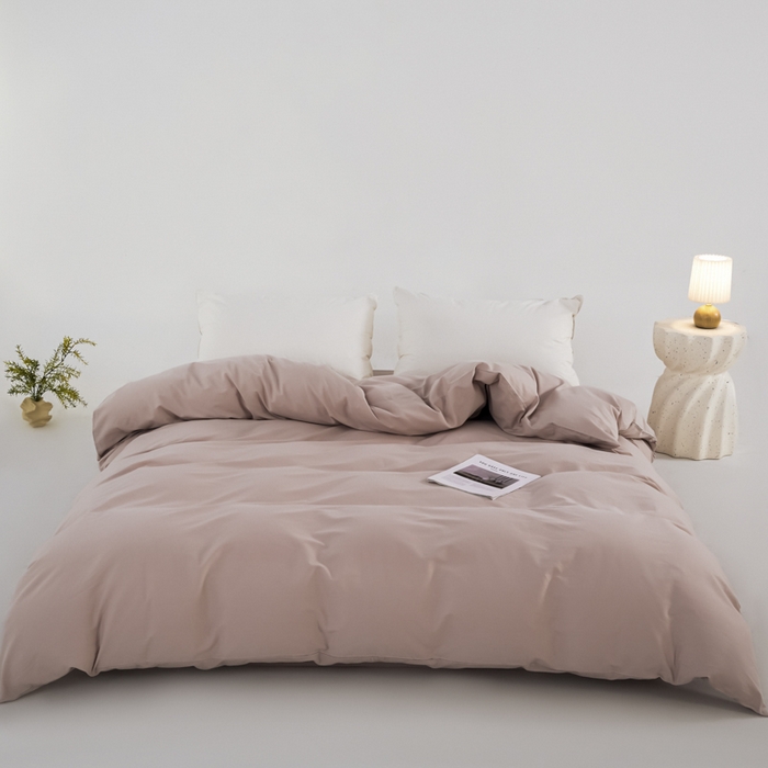 91家纺网 家纺一手货源 找家纺 红淳家纺 2025新款50支长绒棉贡缎磨毛单床单系列 茜茜粉