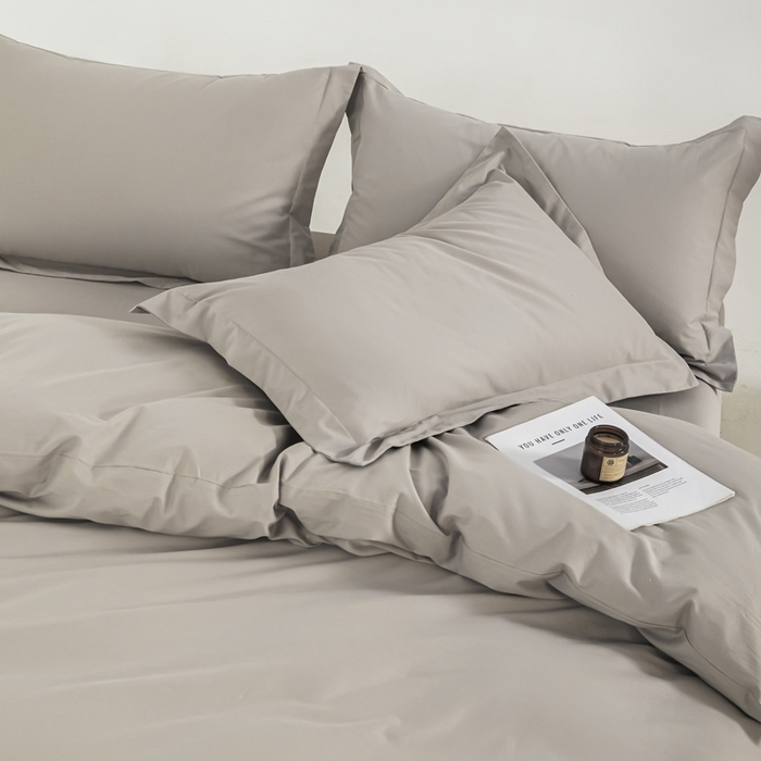 91家纺网 家纺一手货源 找家纺 红淳家纺 2025新款50支长绒棉贡缎磨毛单床单系列 雅灰