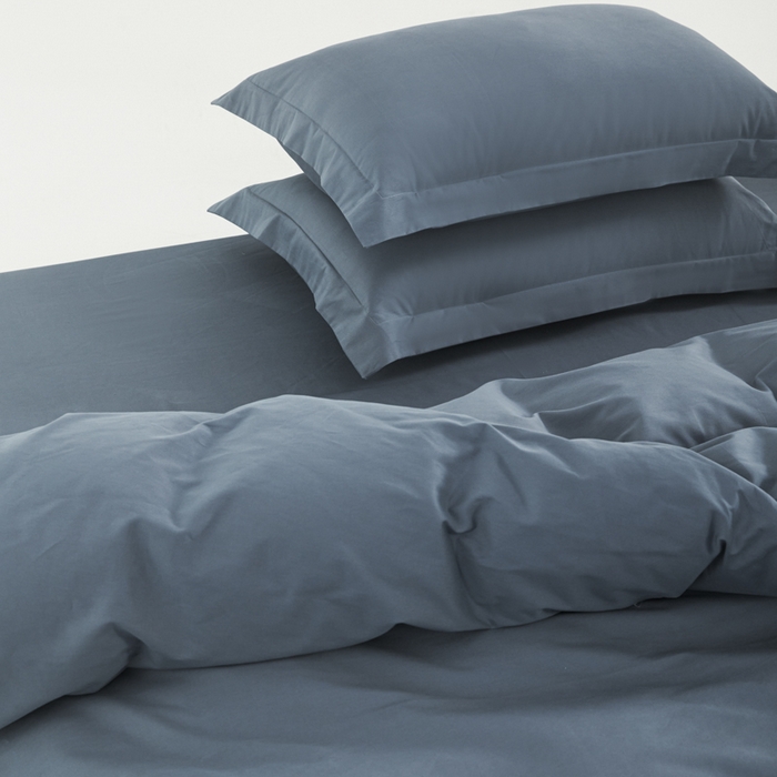 91家纺网 家纺一手货源 找家纺 红淳家纺 2025新款50支长绒棉贡缎磨毛单床单系列 南非蓝