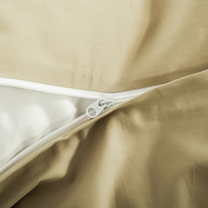 91家纺网 家纺一手货源 找家纺 红淳家纺 2025新款50支长绒棉贡缎磨毛单被套系列 柚子金