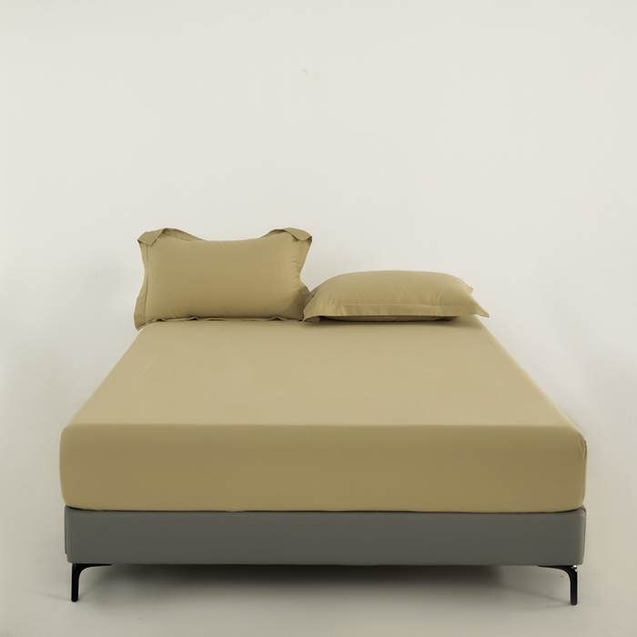 91家纺网 家纺一手货源 找家纺 红淳家纺 2025新款50支长绒棉贡缎磨毛单被套系列 柚子金