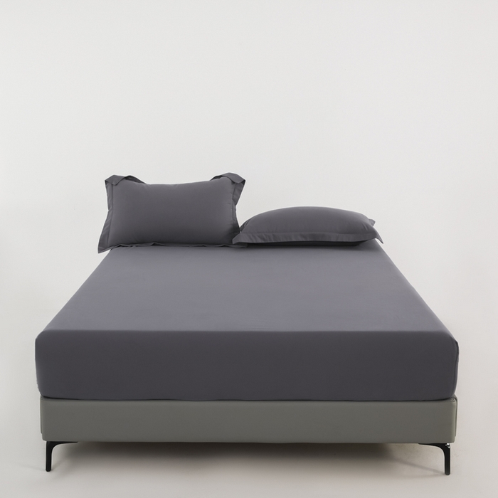 红淳家纺 2025新款50支长绒棉贡缎磨毛单床笠系列 紫罗兰