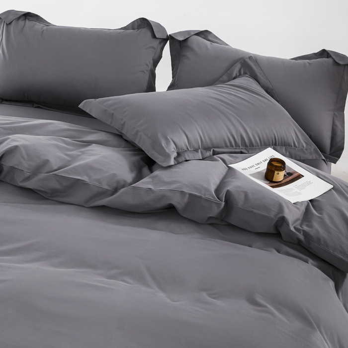 91家纺网 家纺一手货源 找家纺 红淳家纺 2025新款50支长绒棉贡缎磨毛单床笠系列 紫罗兰