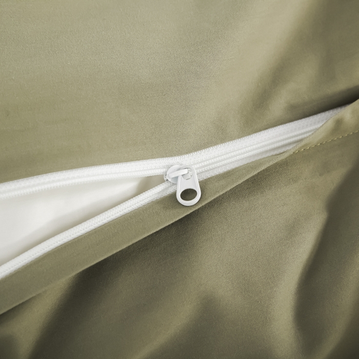 91家纺网 家纺一手货源 找家纺 红淳家纺 2025新款50支长绒棉贡缎磨毛单床笠系列 竹青