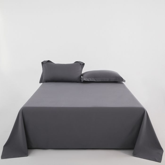 91家纺网 家纺一手货源 找家纺 红淳家纺 2025新款50支长绒棉贡缎磨毛单枕套系列 紫罗兰