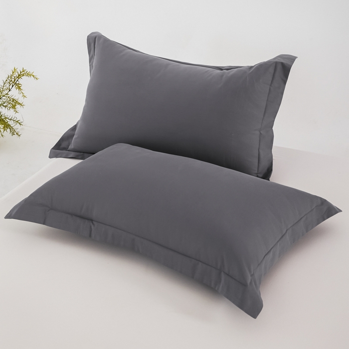 红淳家纺 2025新款50支长绒棉贡缎磨毛单枕套系列 紫罗兰