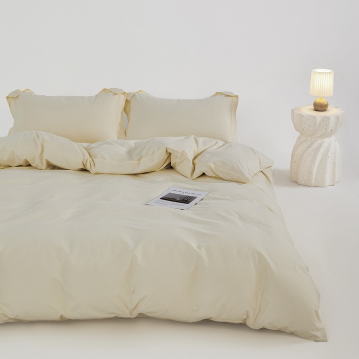 91家纺网 家纺一手货源 找家纺 红淳家纺 2025新款50支长绒棉贡缎磨毛单枕套系列 高贵白