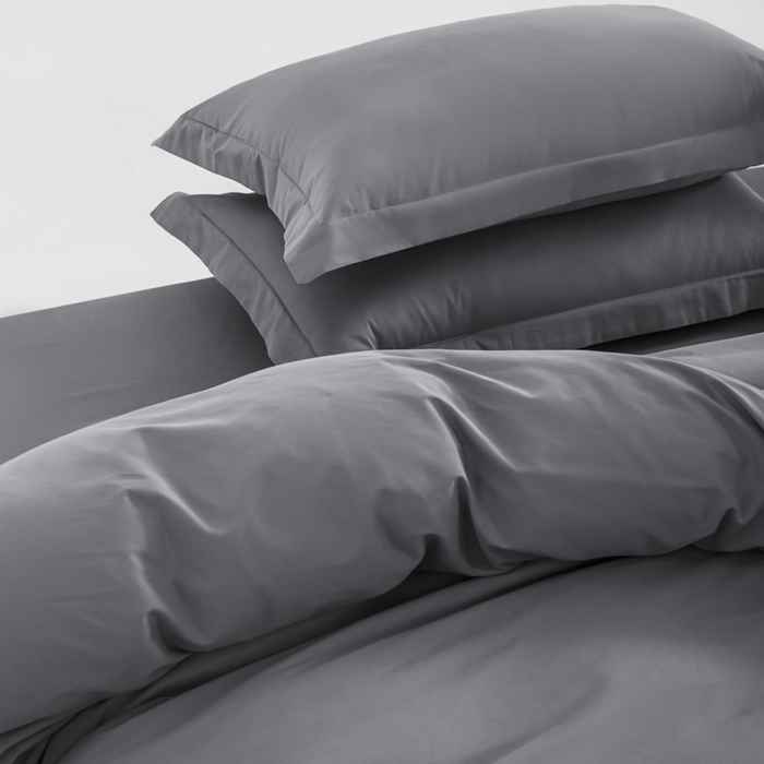 91家纺网 家纺一手货源 找家纺 红淳家纺 2025新款50支长绒棉贡缎磨毛单枕套系列 紫罗兰